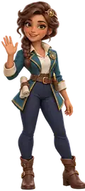 Mira, Moonvale’s builder, waving hello.